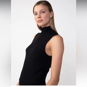 NWOT Sanctuary Essential Sleeveless Mock Neck Top Black